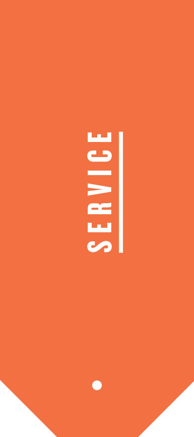 Service banner in orange